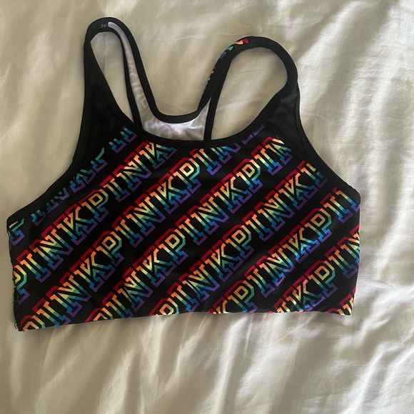VS Pink Vrand Rainbow Sports Bra - Picture 1 of 4